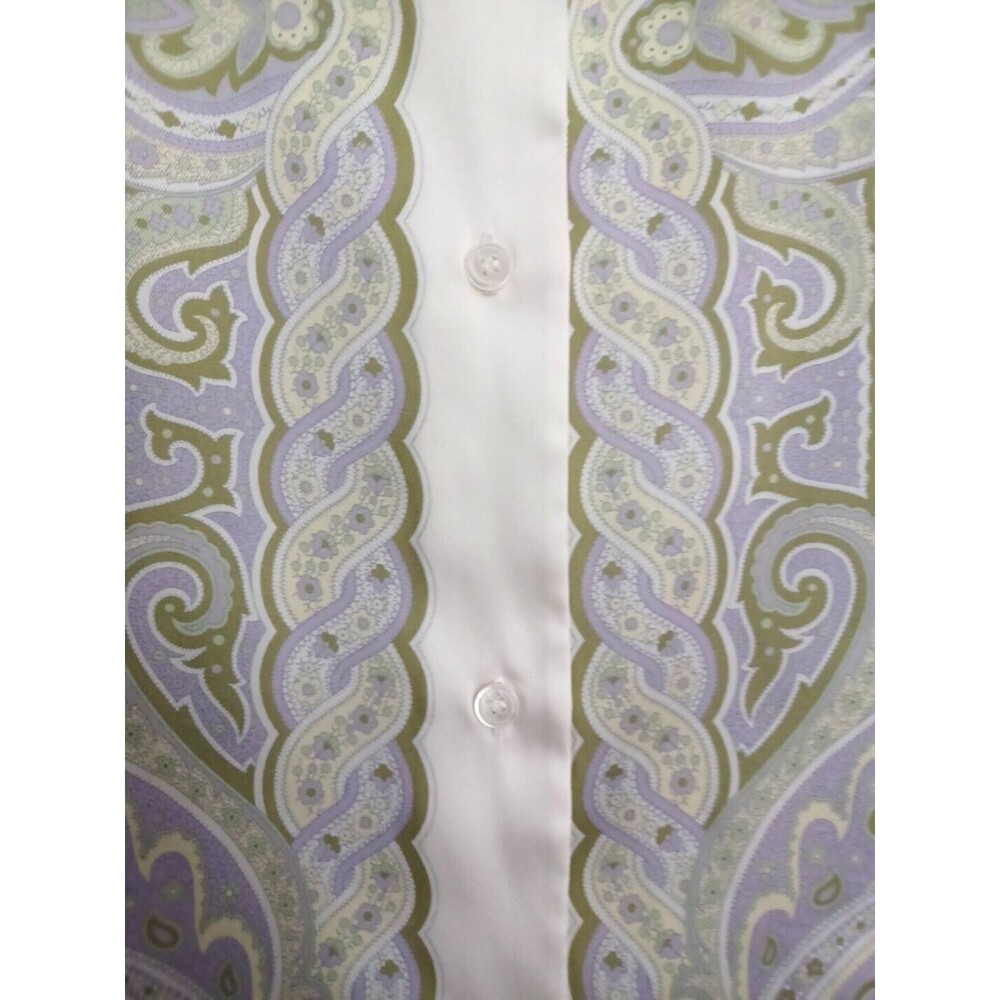 Sandro Paris Top Size 3 US 8 Beautiful floral Paisley Patterns Print Button Up - Picture 4 of 13